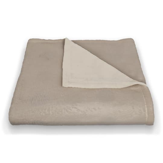 50" x 60" White & Green Botanicals Coral Fleece Blanket